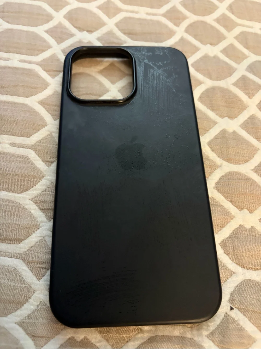 Apple 14 pro max  Black Silicone iPhone Case with Apple Logo